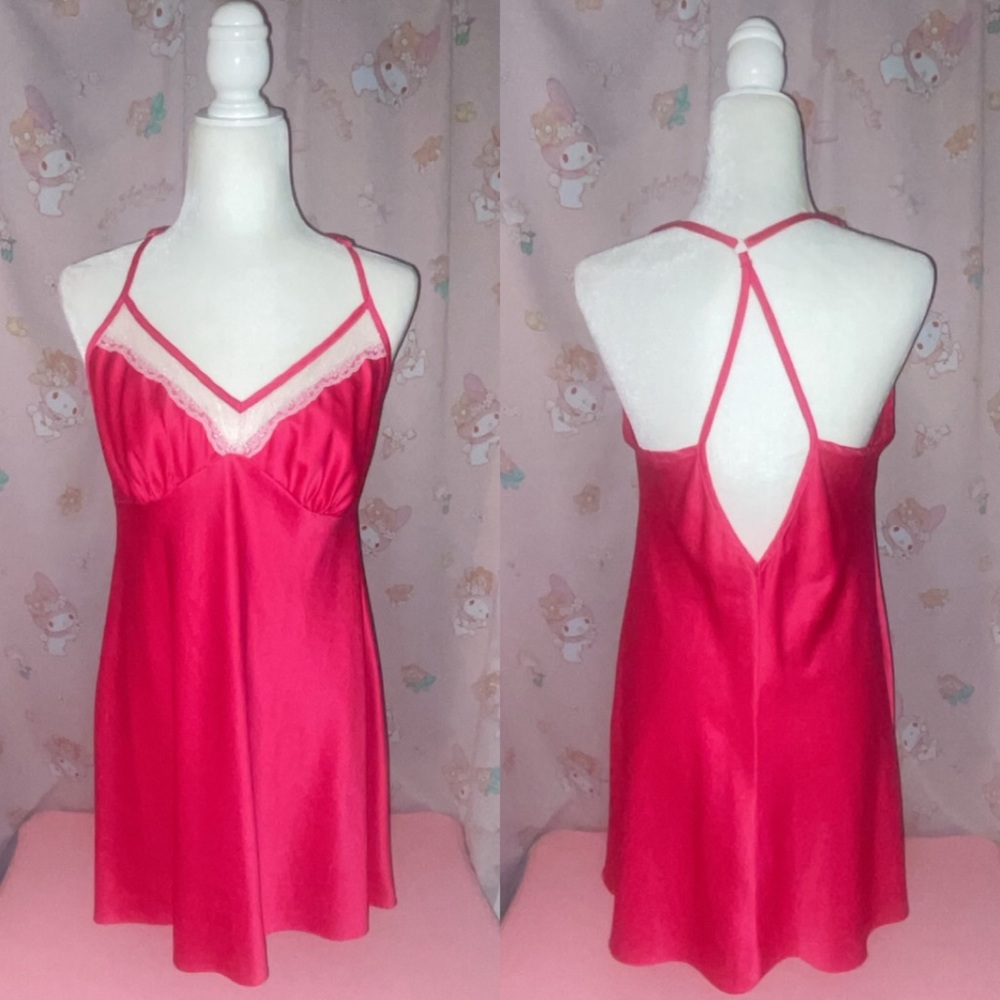 Secret Treasures Sleepwear Pink Cami Slip with Lace Detail